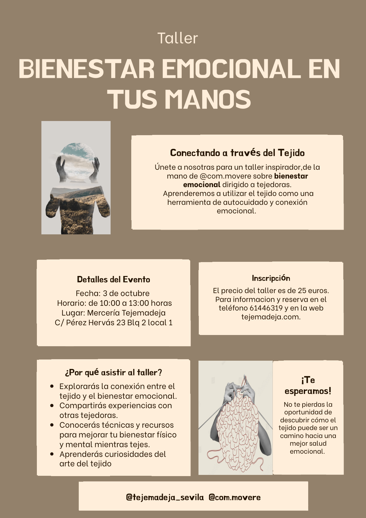 Reserva del Taller de tejido y bienestar emocional en Sevilla